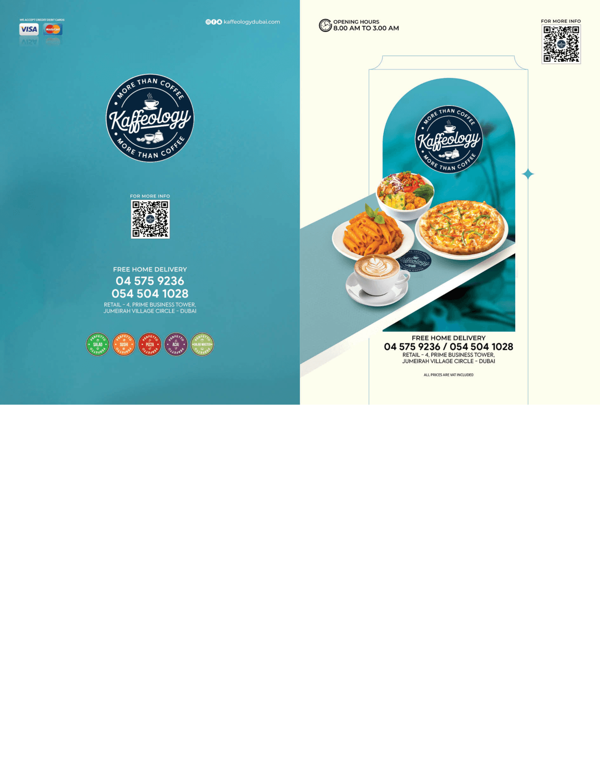 Kaffeology food menu page 1