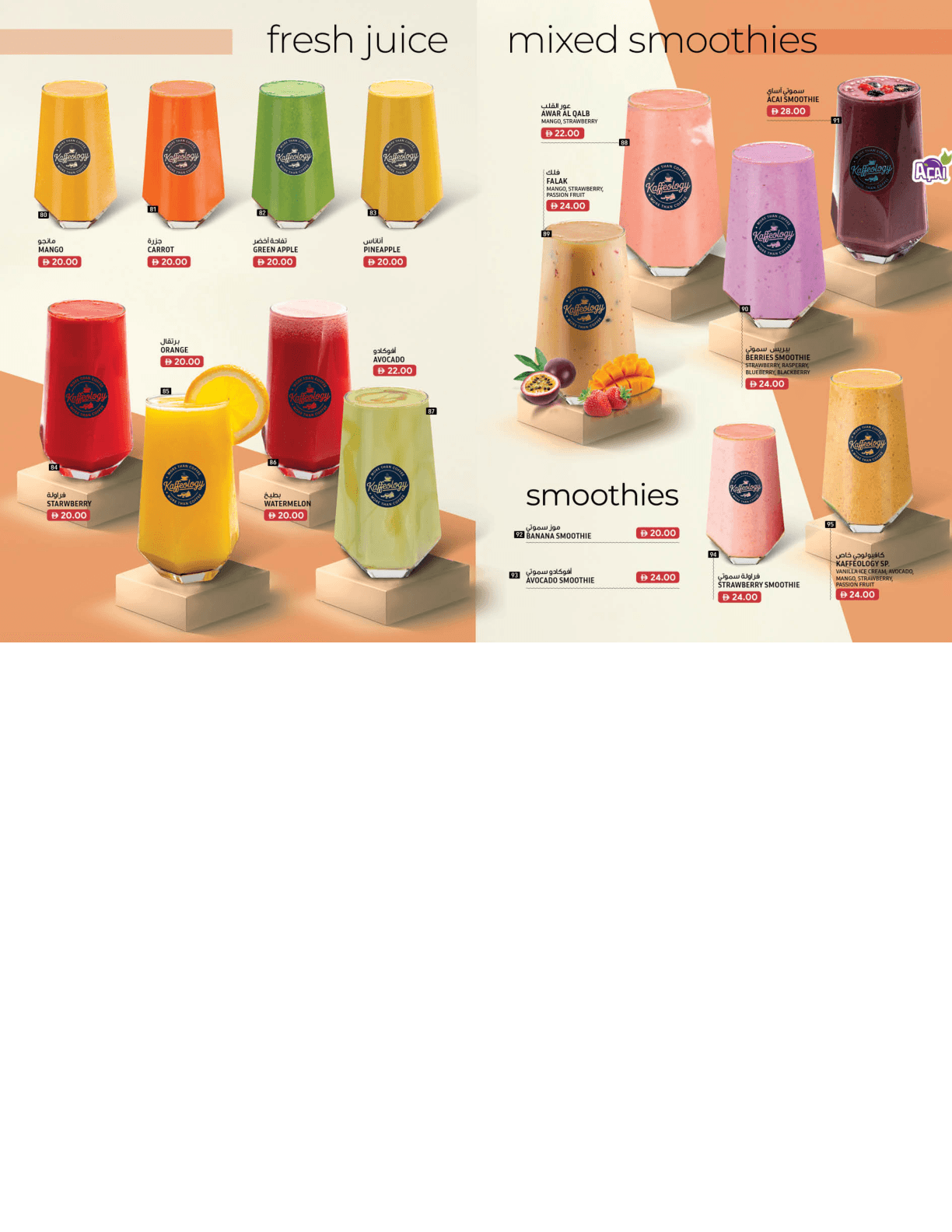 Kaffeology food menu page 8